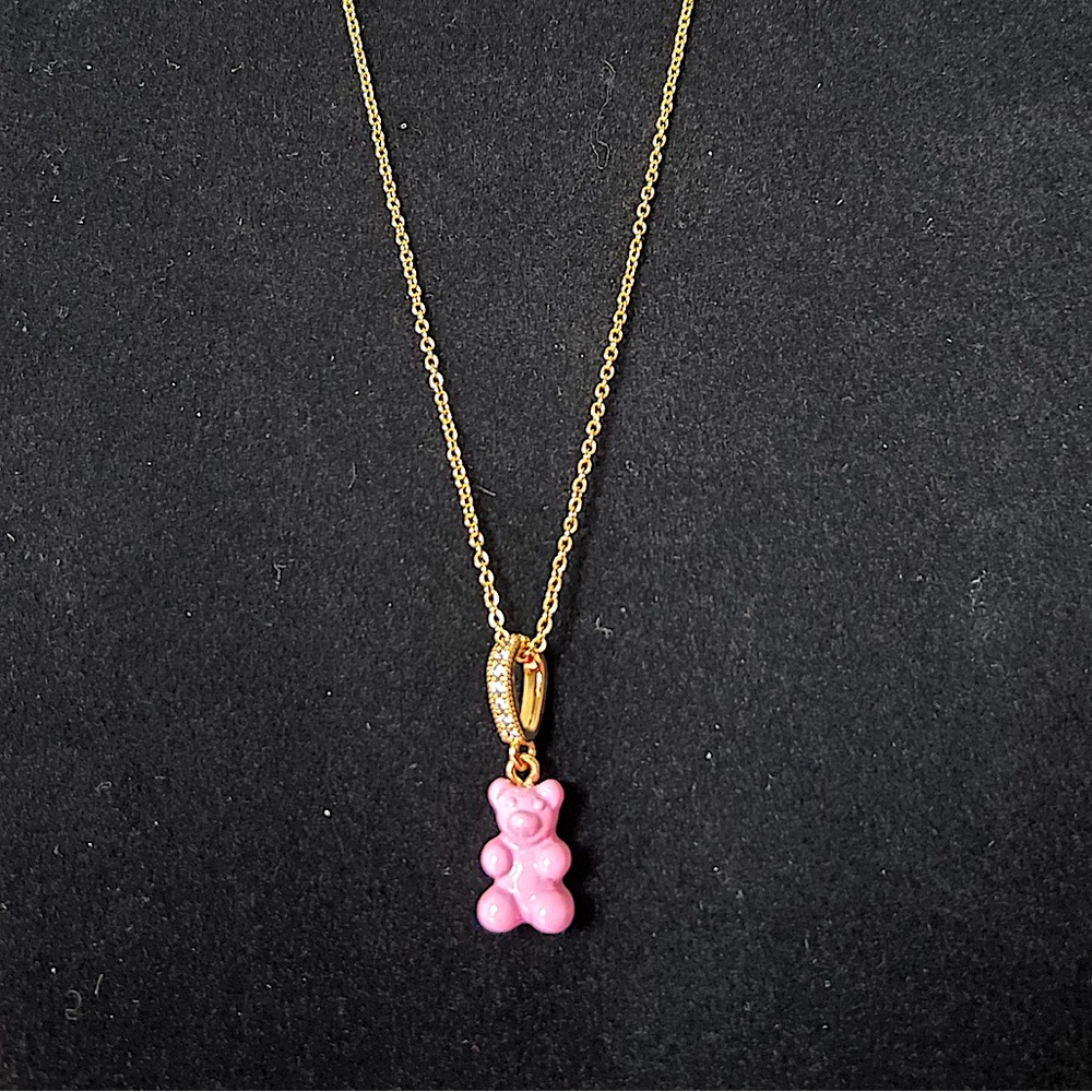Crystal Haze Nostalgia Bear Pendant Necklace - Picture 3 of 7
